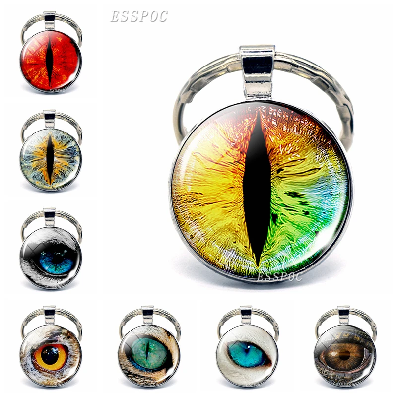 Evil Dragon Eyes Keychain Glass Cabochon Jewelry Pendant Key Chain Charm Fashion Women Men Accessories Keyring Gifts
Evil Dragon Eyes Keychain Glass Cabochon Jewelry Pendant Key Chain Charm Fashion Women Men Accessories Keyring Gifts