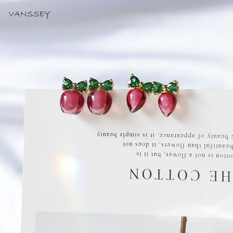 Vanssey Fashion Jewelry OL Bowknot Fruit Bud Radish Apple Cherry Handmade Glass Stud Earrings Accessories for Women 2019 New
Vanssey Fashion Jewelry OL Bowknot Fruit Bud Radish Apple Cherry Handmade Glass Stud Earrings Accessories for Women 2019 New