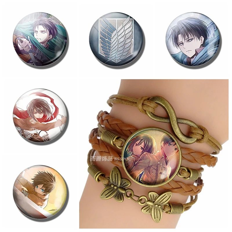 Vintage Knit Leather Handcrafted Bracelet Attack on Titan Eren Dallis Zacklay Hot Games Anime Accessories Glass Dome Gift
Vintage Knit Leather Handcrafted Bracelet Attack on Titan Eren Dallis Zacklay Hot Games Anime Accessories Glass Dome Gift