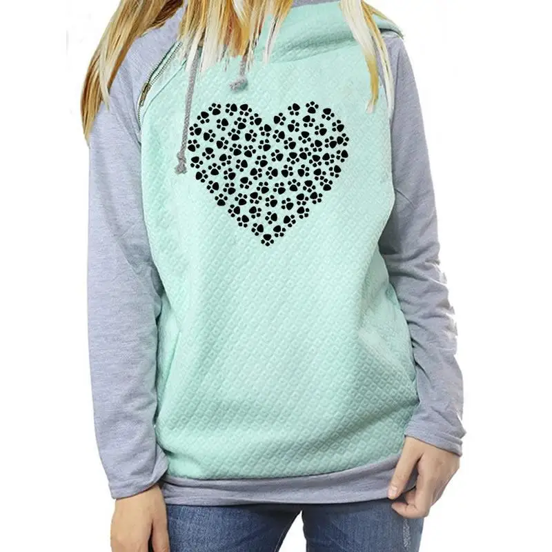 2018 Dog Cat Paw Heart Double Hood Hoodies Sweatshirt Women Autumn Side Zipper Hooded Casual Patchwork Hoodies Pullover Femme
2018 Dog Cat Paw Heart Double Hood Hoodies Sweatshirt Women Autumn Side Zipper Hooded Casual Patchwork Hoodies Pullover Femme