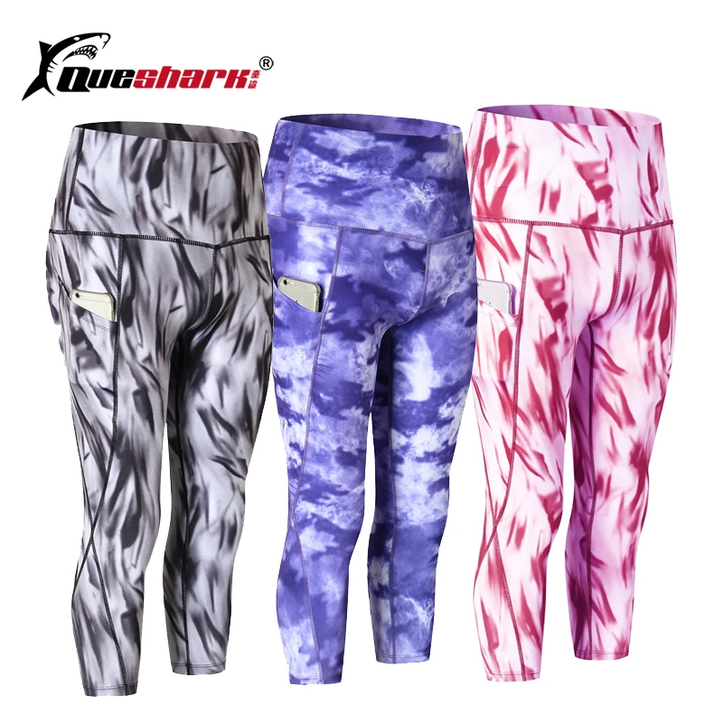QUESHARK Women Fitness Printed Tights Gym Yoga Pants With Pocket Sports Leggings Compression Slim Running Cropped Pants
QUESHARK Women Fitness Printed Tights Gym Yoga Pants With Pocket Sports Leggings Compression Slim Running Cropped Pants