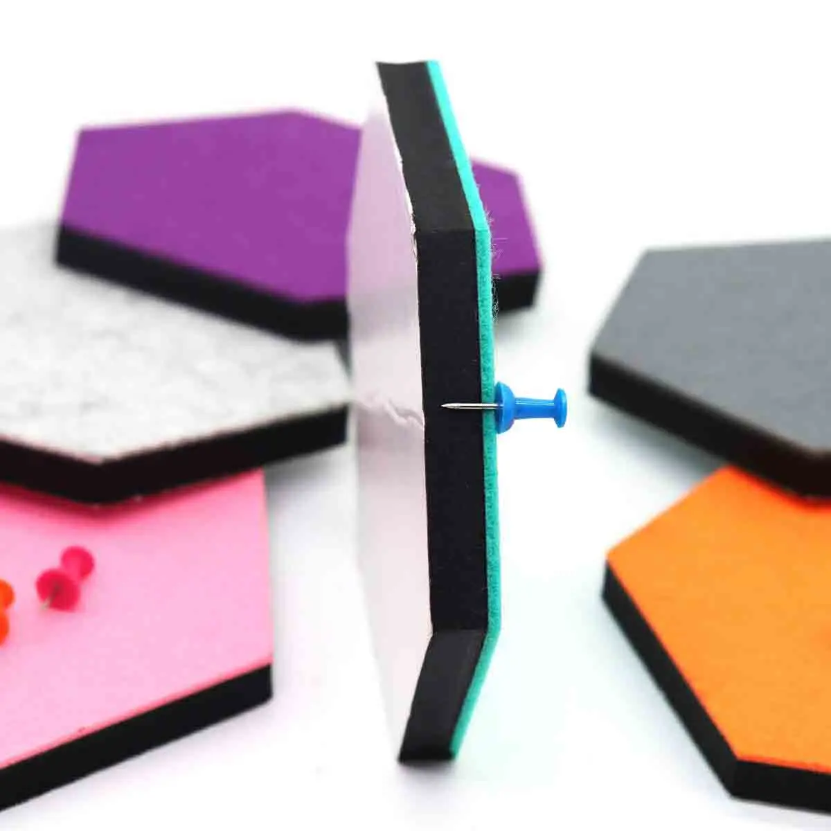Set Of 6 Hexagon Felt Pin Board Self Adhesive Bulletin Memo Photo Cork Boards Colorful Foam Wall Decorative Tiles With 6 Pushp
Set Of 6 Hexagon Felt Pin Board Self Adhesive Bulletin Memo Photo Cork Boards Colorful Foam Wall Decorative Tiles With 6 Pushp