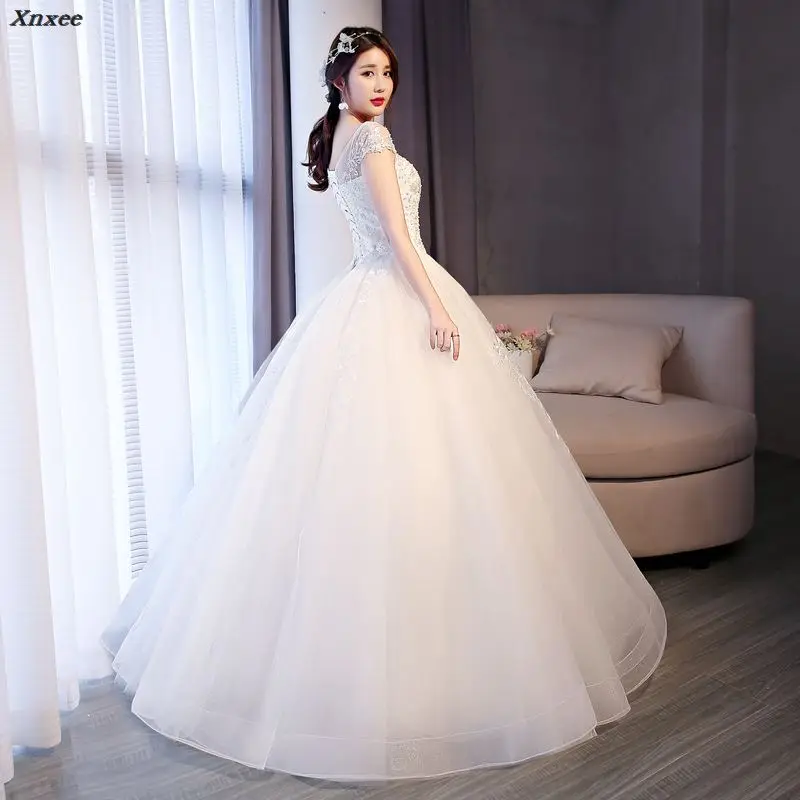 Xnxee 2018 lace White Ivory A-Line Dresses for bride Dress gown Vintage plus size Customer made size
Xnxee 2018 lace White Ivory A-Line Dresses for bride Dress gown Vintage plus size Customer made size