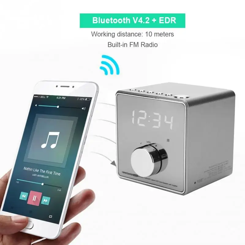 Мини Bluetooth динамик Портативный fm-радио Музыка беспроводные колонки с цифровым