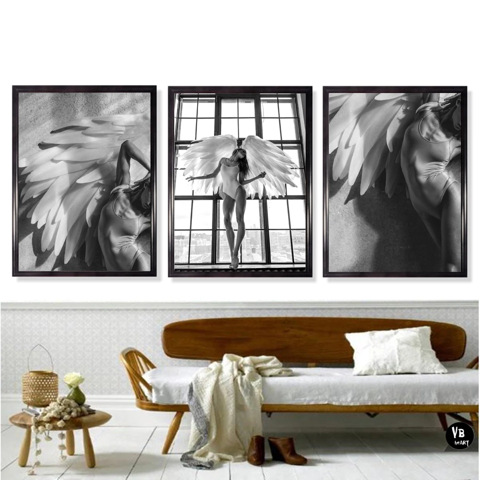 Girl Angel Feather Landscape Wall Art Canvas Painting Nordic Posters And Prints Black White Wall Pictures For Living Room Decor
Girl Angel Feather Landscape Wall Art Canvas Painting Nordic Posters And Prints Black White Wall Pictures For Living Room Decor
