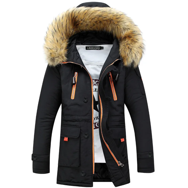 Fashion Men's Down Cotton Hooded Jacket Autumn Winter Men Long Thick Fur Collar Coat Couple Solid Color Slim Warm Parkas Outwear
Fashion Men's Down Cotton Hooded Jacket Autumn Winter Men Long Thick Fur Collar Coat Couple Solid Color Slim Warm Parkas Outwear