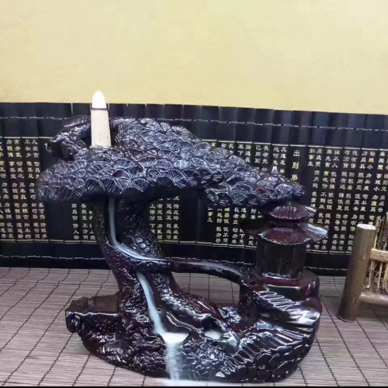 Wood Backflow Incense Burner Pine Smoke Waterfall Incense Holder Aromatherapy Furnace Smell Aromatic Home Office Incense Crafts 
Wood Backflow Incense Burner Pine Smoke Waterfall Incense Holder Aromatherapy Furnace Smell Aromatic Home Office Incense Crafts