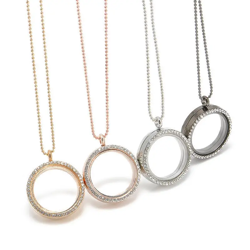 Charm Round Locket Pendant Crystal Glass Memory Floating Long Chain Necklace Necklace Chocker Gift Women Wedding Party Jewelly
Charm Round Locket Pendant Crystal Glass Memory Floating Long Chain Necklace Necklace Chocker Gift Women Wedding Party Jewelly