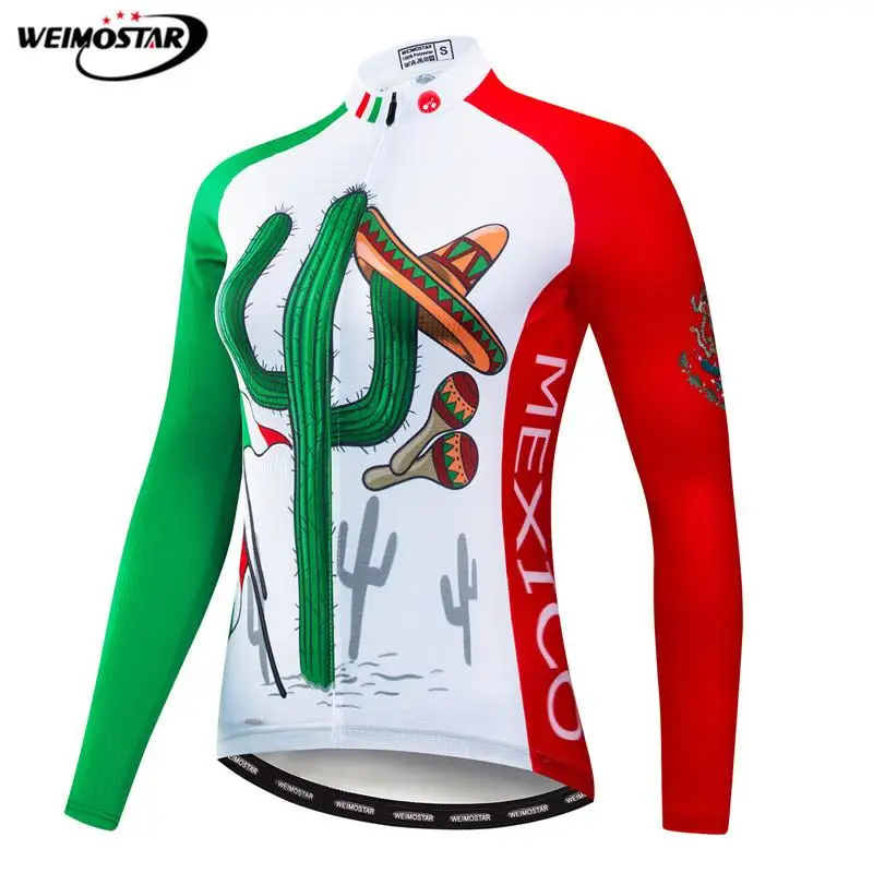 Weimostar Pro Team Cycling Jersey Long Sleeve Women Mexico Uniform Bicycle Jersey Top Autumn Mountain Bike Jersey Cycling Wear
Weimostar Pro Team Cycling Jersey Long Sleeve Women Mexico Uniform Bicycle Jersey Top Autumn Mountain Bike Jersey Cycling Wear