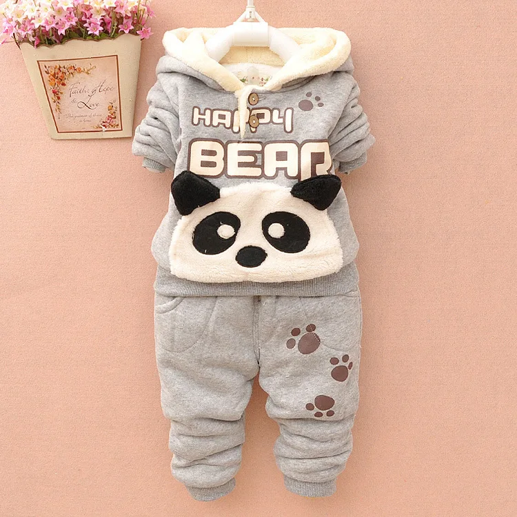 Autumn Winter New Fashion Children's Suit Bear Plus Velvet Jacket +pant Kids Suit Explosion 0-4 Ages Yellow Gray Color
Autumn Winter New Fashion Children's Suit Bear Plus Velvet Jacket +pant Kids Suit Explosion 0-4 Ages Yellow Gray Color