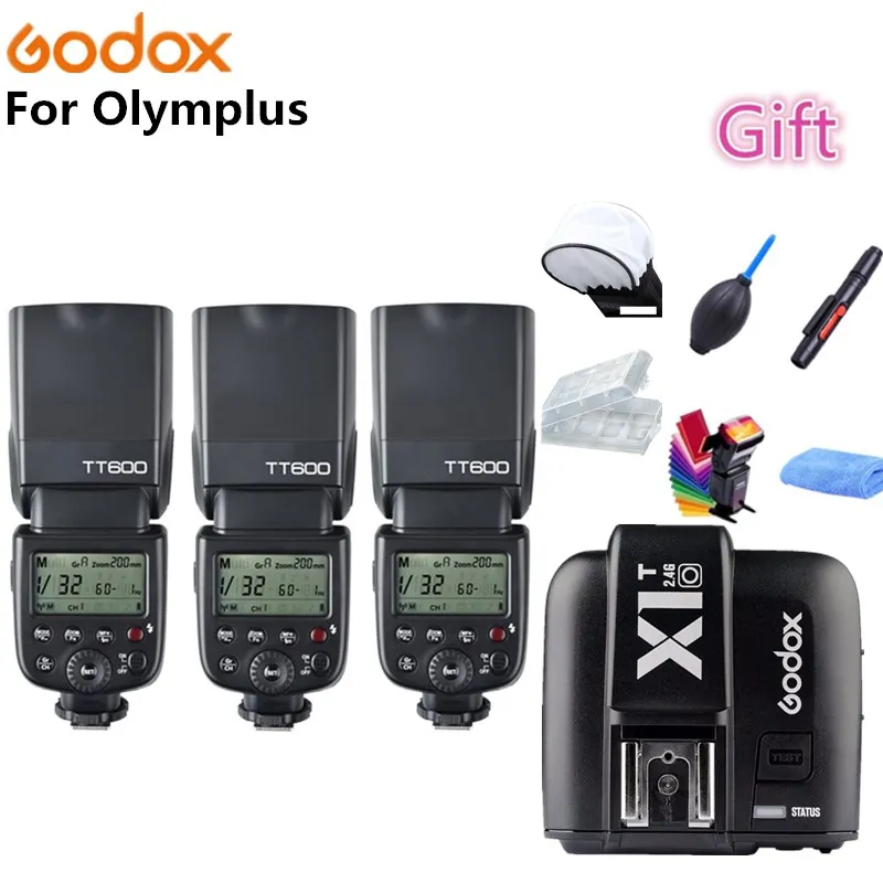 Godox TT600 Master Slave Camera Flash Speedlite 2.4G Wireless TTL HSS High Speed + X1T-O Trigger for Olympus DSLR Cameras
Godox TT600 Master Slave Camera Flash Speedlite 2.4G Wireless TTL HSS High Speed + X1T-O Trigger for Olympus DSLR Cameras