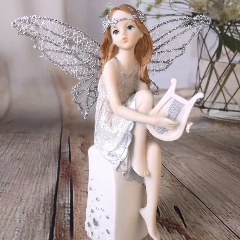 Music Maiden resin living room decoration accessories Small Statue Angel Figurines Gift for Women
Music Maiden resin living room decoration accessories Small Statue Angel Figurines Gift for Women