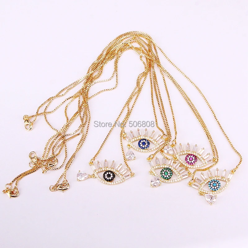 3PCS ZYZ334-6919 Cubic zirconia micro pave cz EYE with tear Pendant Necklace For Women Gold Color Jewelry
3PCS ZYZ334-6919 Cubic zirconia micro pave cz EYE with tear Pendant Necklace For Women Gold Color Jewelry