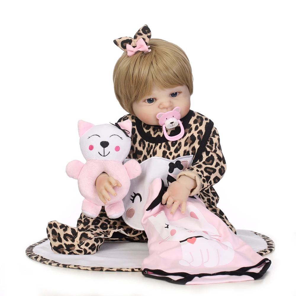 Reborn Baby Girl Doll 22 inch Soft Full Silicone Vinyl Body Lifelike Toddler Doll Play House Bath Toy Gift
Reborn Baby Girl Doll 22 inch Soft Full Silicone Vinyl Body Lifelike Toddler Doll Play House Bath Toy Gift