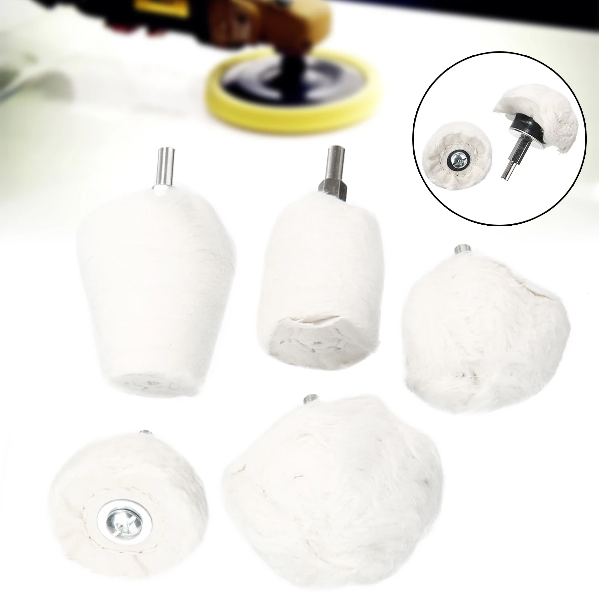 5pcs New Car Motorcycle Polishing Wheel Attachment Polishing Buffing Tool Kit White Polishing Buffer Pads Rod Cloth Wheels
5pcs New Car Motorcycle Polishing Wheel Attachment Polishing Buffing Tool Kit White Polishing Buffer Pads Rod Cloth Wheels