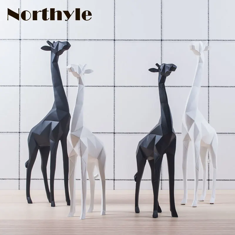 Modern paper folding style animal giraffe statue white figurine of home decoration black animal sculpture house ornament
Modern paper folding style animal giraffe statue white figurine of home decoration black animal sculpture house ornament