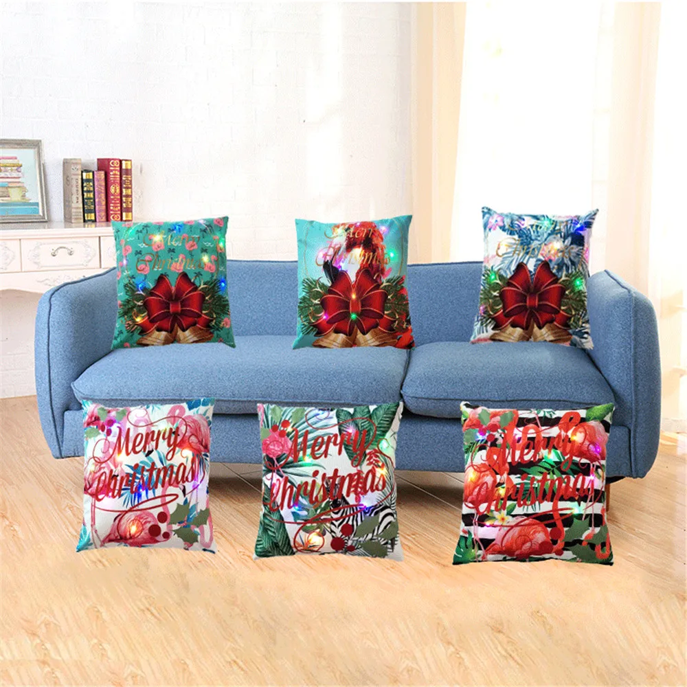 New Colorful LED Light Tropical Pink Flamingo Cushion Cover Decorative Boho Throw Pillow Cover Case For Car Home Sofa 45*45cm
New Colorful LED Light Tropical Pink Flamingo Cushion Cover Decorative Boho Throw Pillow Cover Case For Car Home Sofa 45*45cm
