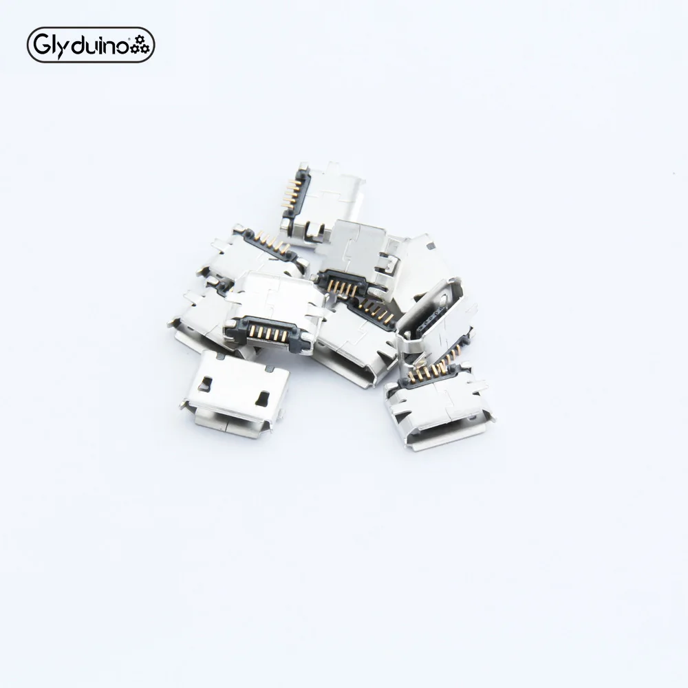 Glyduino 50 шт. разъем Micro USB 5 контактное сиденье MK5P мобильный мини задний