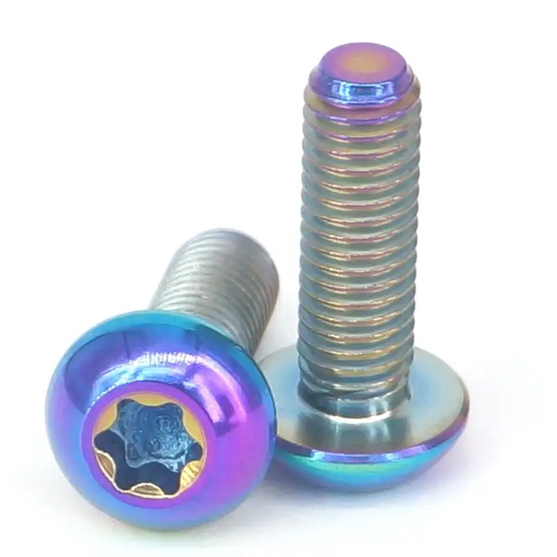 2 PCS M5x16mm Rainbow GR5 Titanium Dome Button Head Screw T25 Torx For Bike Bottle Cage
2 PCS M5x16mm Rainbow GR5 Titanium Dome Button Head Screw T25 Torx For Bike Bottle Cage