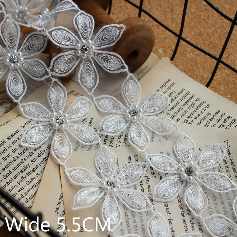 6P Luxury 3D Cotton Embroidery Flowers Mesh Tulle Lace Beaded Applique Ribbon Neckline Collar Decorated Trim For Dress Sewing
6P Luxury 3D Cotton Embroidery Flowers Mesh Tulle Lace Beaded Applique Ribbon Neckline Collar Decorated Trim For Dress Sewing