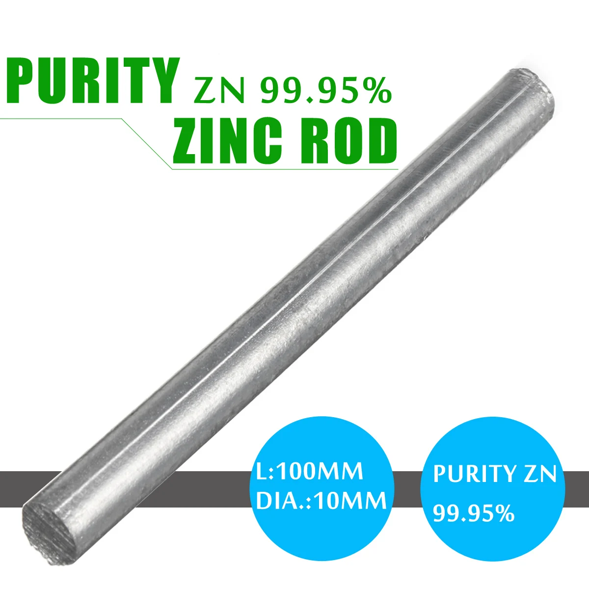 99.95% цинка Zn стержни 0,4 "x 4" чистоты, анод, гальванизация, Сплошной круглый стержень, прочный, универсальный для анода, гальванического цинково...
99.95% цинка Zn стержни 0,4 "x 4" чистоты, анод, гальванизация, Сплошной круглый стержень, прочный, универсальный для анода, гальванического цинково...