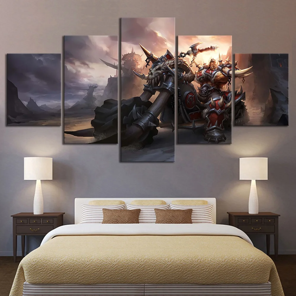 5 шт. видео игры WOW Warcraft DOTA 2 живопись плакат декоративные настенные Арт Комнаты
