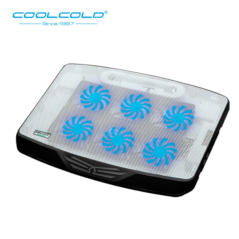 Охлаждающая подставка COOLCOLD с шестью вентиляторами для ноутбука, USB-вентилятор для ноутбука с двумя USB-портами 2,0 и светодиодной подсветкой д...
Охлаждающая подставка COOLCOLD с шестью вентиляторами для ноутбука, USB-вентилятор для ноутбука с двумя USB-портами 2,0 и светодиодной подсветкой д...