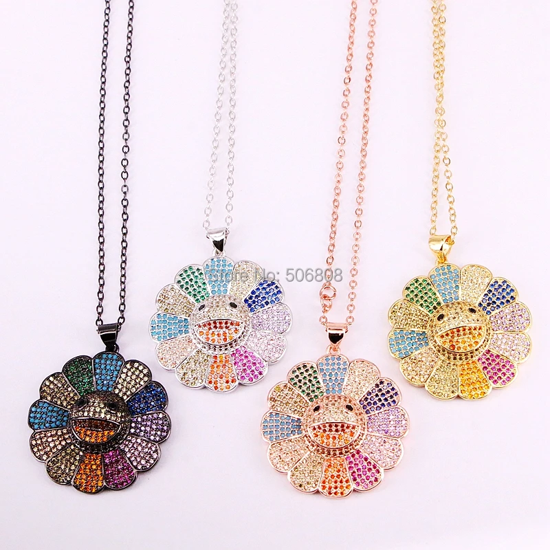 6 Strands ZYZ-N5868 CZ sun flower Pendant necklaces for women rainbow cz zirconia trendy fashion jewelry
6 Strands ZYZ-N5868 CZ sun flower Pendant necklaces for women rainbow cz zirconia trendy fashion jewelry