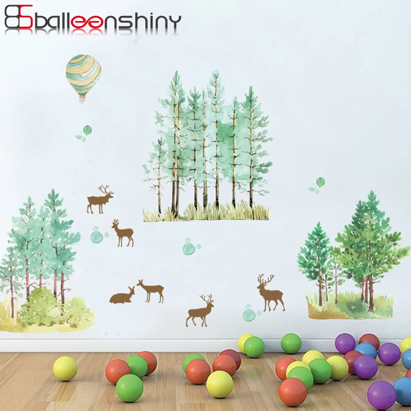 BalleenShiny PVC Green Forest Deer Plane Wall Sticker Removable Pastoral Style Living Room Bedroom Store Mural Decal Picture
BalleenShiny PVC Green Forest Deer Plane Wall Sticker Removable Pastoral Style Living Room Bedroom Store Mural Decal Picture