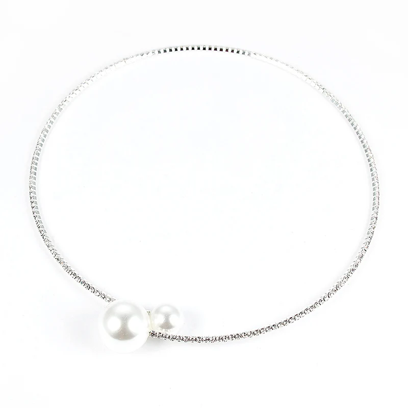 2pcs/set Trendy Women Simple Simulated Pearl Bridal Jewelry Sets Crystal Wedding Necklace Bangle Set For Women Party Accessories
2pcs/set Trendy Women Simple Simulated Pearl Bridal Jewelry Sets Crystal Wedding Necklace Bangle Set For Women Party Accessories