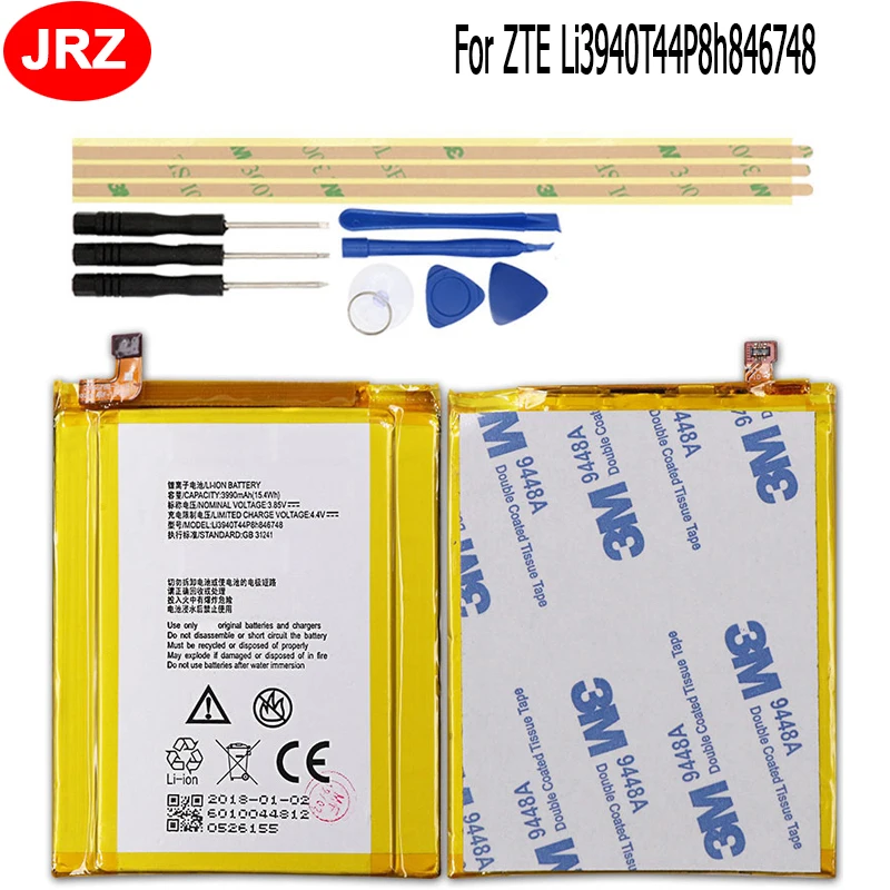 Аккумулятор JRZ для ZTE Li3940T44P8h846748, батарея для телефона ZTE Max XL/N9560/Max Blue LTE/Z986DL/Blade Max 3/Z986 3990 мАч, батареи и инструменты
Аккумулятор JRZ для ZTE Li3940T44P8h846748, батарея для телефона ZTE Max XL/N9560/Max Blue LTE/Z986DL/Blade Max 3/Z986 3990 мАч, батареи и инструменты