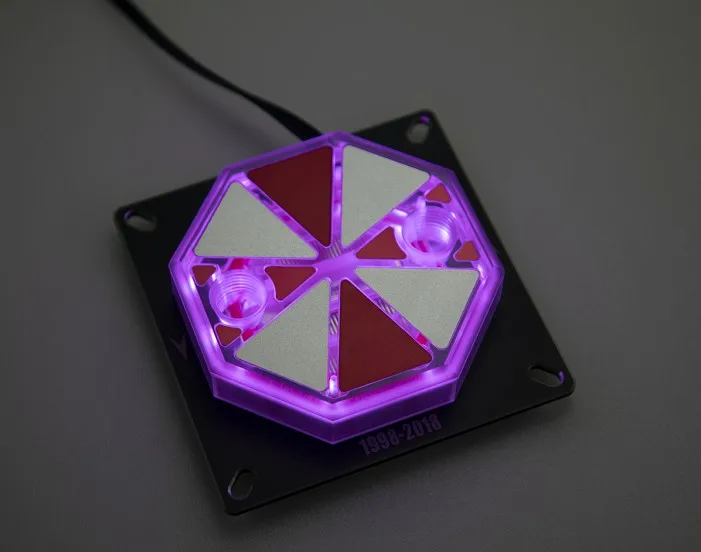 Umbrella Corporation Biohazard 20th Cpu IHS Copper Water Cooling Head Microchannel Injection RGB Light Controller for Intel Amd
Umbrella Corporation Biohazard 20th Cpu IHS Copper Water Cooling Head Microchannel Injection RGB Light Controller for Intel Amd