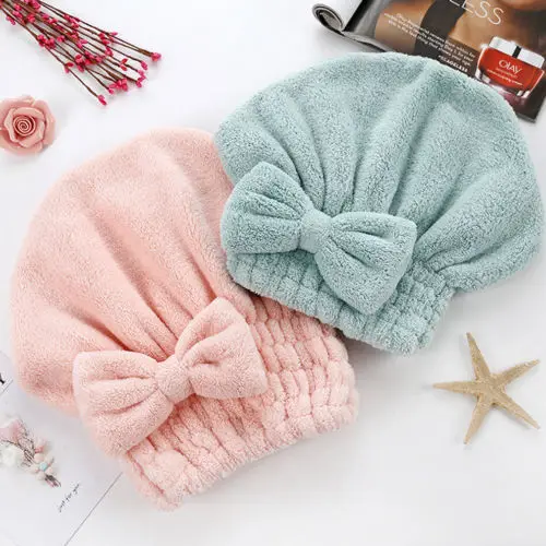 Quick-Drying Hair Shower Cap Women 2019 Strong Water Absorbent Coral Velvet Bow Bath Hair Drying Towel Wrap Elastic Adjustable
Quick-Drying Hair Shower Cap Women 2019 Strong Water Absorbent Coral Velvet Bow Bath Hair Drying Towel Wrap Elastic Adjustable