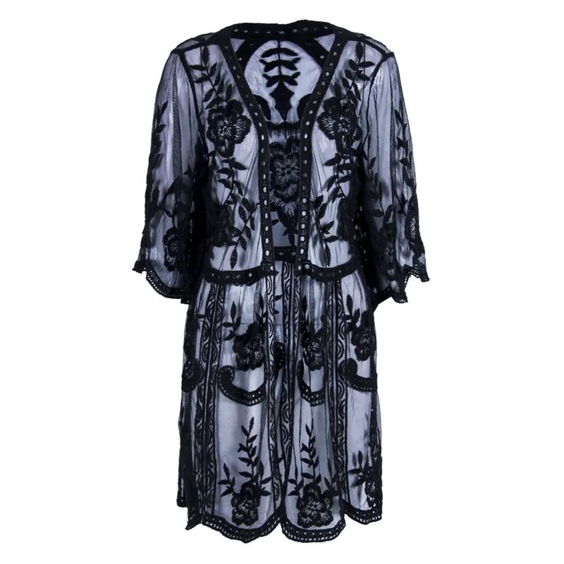Summer Women Beach Lace Cover Shirts Tops Fashion Half Sleeve Hollow Out Flower Blouse Femme Cardigans Long Shirt Blusa Chemise
Summer Women Beach Lace Cover Shirts Tops Fashion Half Sleeve Hollow Out Flower Blouse Femme Cardigans Long Shirt Blusa Chemise