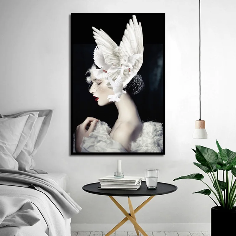 Nordic Creative Poster Beauty Girl with White Dove Painting Modern Home Decoration Canvas Art Wall Pictures For Living Room
Nordic Creative Poster Beauty Girl with White Dove Painting Modern Home Decoration Canvas Art Wall Pictures For Living Room
