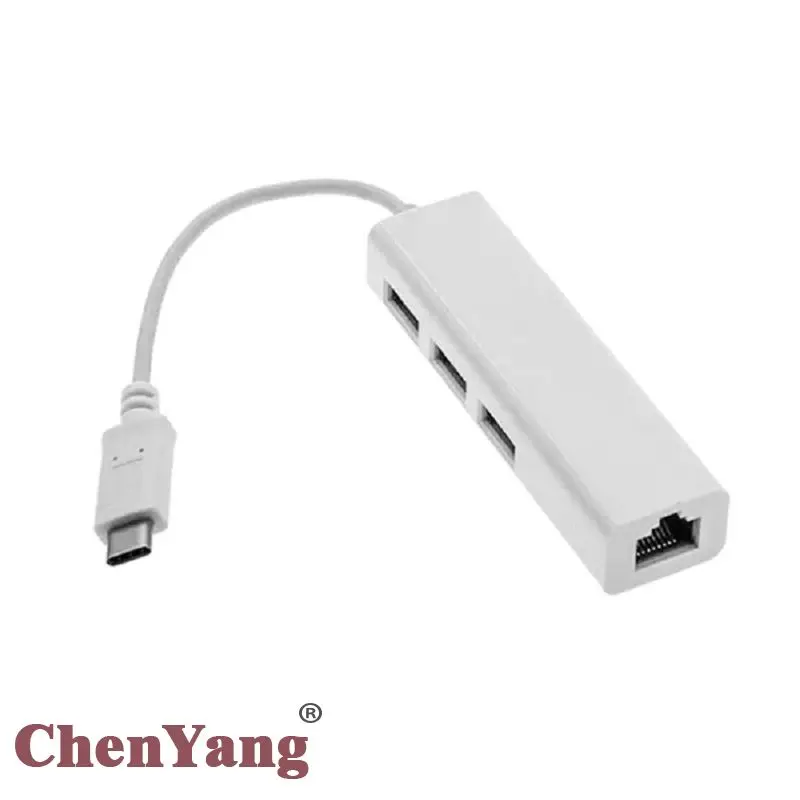 Chenyang Multiple 3 Ports Hub USB 3.1 USB-C with Networking Ethernet Network LAN Adapter
Chenyang Multiple 3 Ports Hub USB 3.1 USB-C with Networking Ethernet Network LAN Adapter