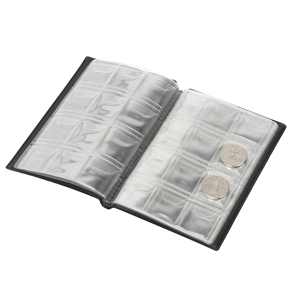 Органайзер для денег альбом монет с 120 кармашками держатель альбомы банкнот мини