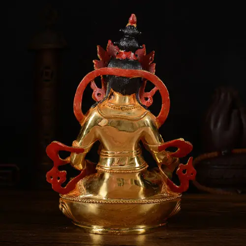 Tibet Tibetan Mikky Copper Buddhism Buddhist Gild Yellow God of Wealth Buddha