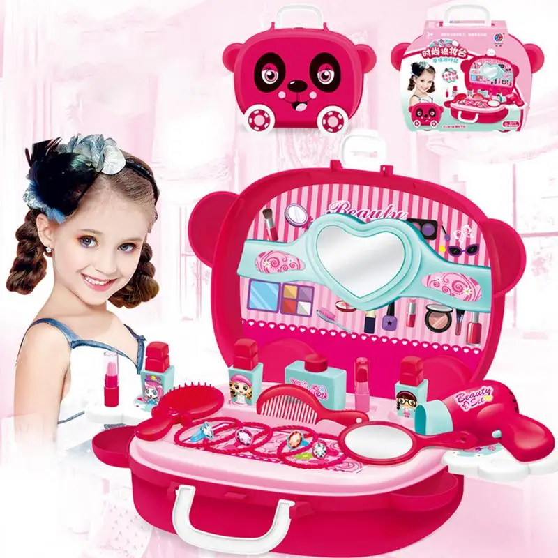 Girls Beauty Toys Children Cosmetics Makeup Box Princess Set Safe Non-toxic Lipstick Nail Polish Baby Girl Pretend Play Toy | Игрушки и