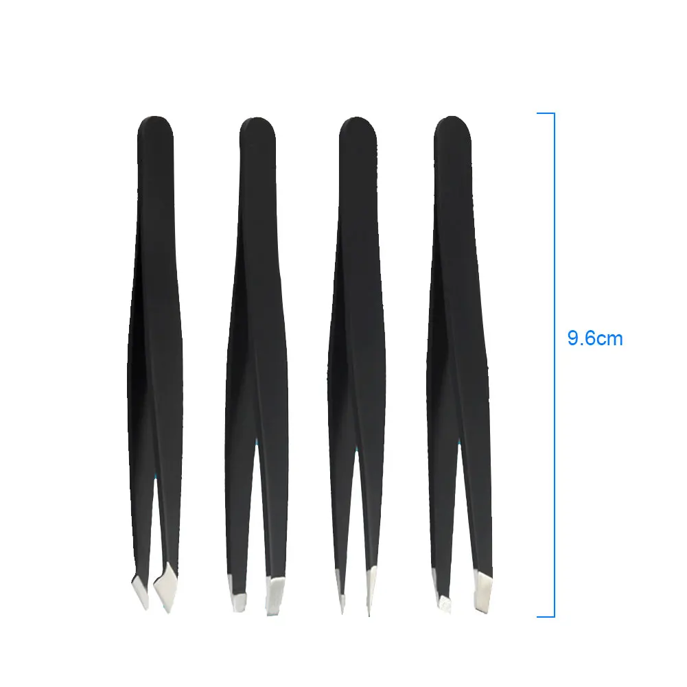 4 Piece Set Stainless Steel Clip Cosmetic Eyebrow Pliers With Case Slant Tip Hair Removal Polished Professional Tweezer
4 Piece Set Stainless Steel Clip Cosmetic Eyebrow Pliers With Case Slant Tip Hair Removal Polished Professional Tweezer