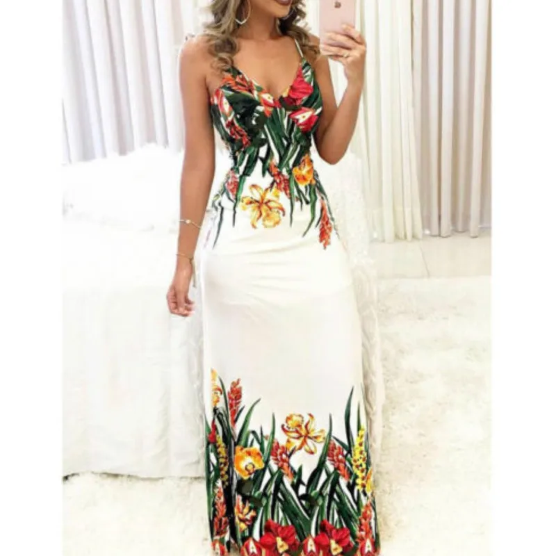 hirigin Women Summer Sleeveless Floral Boho Strap Dress Homwear Casual Beach Holiday Sundress vestido
hirigin Women Summer Sleeveless Floral Boho Strap Dress Homwear Casual Beach Holiday Sundress vestido