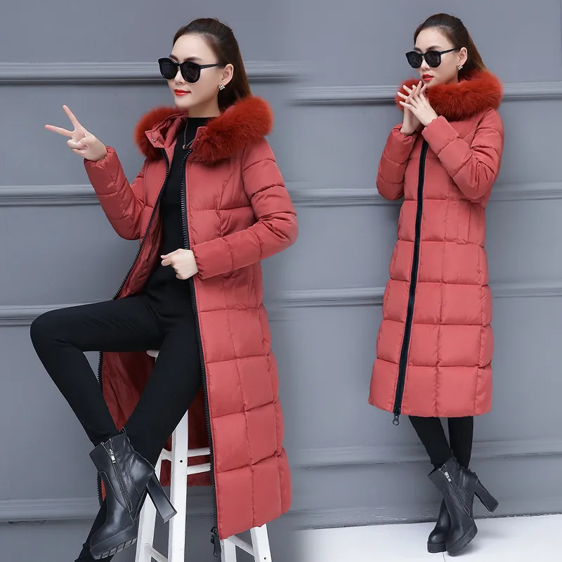 

Real Time 2019 Winter Pattern Cotton-padded Woman Long Fund Cotton Cotton-padded Jacket Loose Coat Generation Hair Group