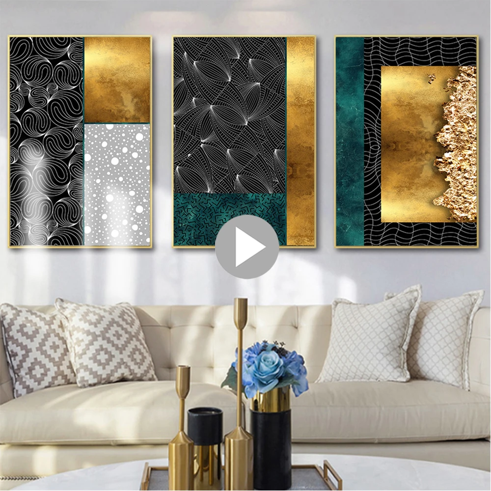 Simple Abstract Prints Nordic Metallic Geometric Wall Art Vivid Canvas Painting 3 Styles for Living Room Home Decor No Framed
Simple Abstract Prints Nordic Metallic Geometric Wall Art Vivid Canvas Painting 3 Styles for Living Room Home Decor No Framed