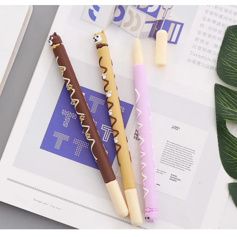 48 Pcs/Lot Chocolate Animal Gel Pens Black Color Ink 0.5mm Roller Ball Pen Dog Panda Bear Office Signature School Supplies F757
48 Pcs/Lot Chocolate Animal Gel Pens Black Color Ink 0.5mm Roller Ball Pen Dog Panda Bear Office Signature School Supplies F757