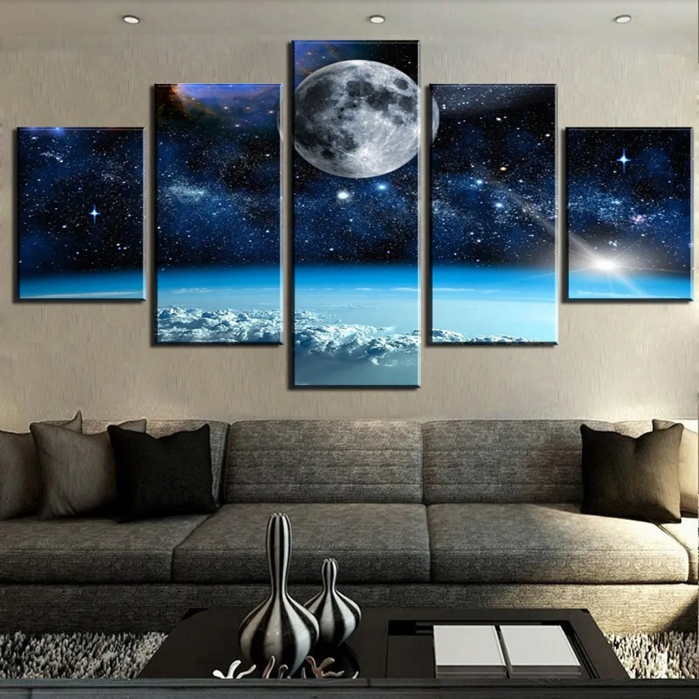HD Print Painting 5 Pieces Canvas Painting The Moon In Space Painting For Modern Decorative Bedroom Living Room Home Decor
HD Print Painting 5 Pieces Canvas Painting The Moon In Space Painting For Modern Decorative Bedroom Living Room Home Decor