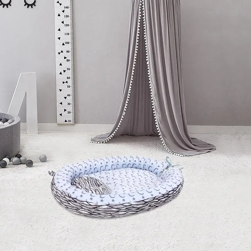 Портативное детское гнездо кровать хлопок Колыбель печать детская кроватка