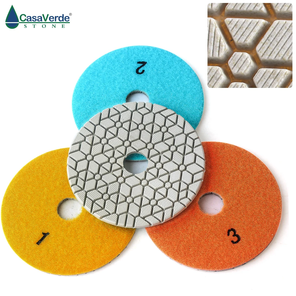 DC-WE3PP02 super flexible 4 inch high quality 3step diamond polishing pads 100mm for granite,marble and engineered stone
DC-WE3PP02 super flexible 4 inch high quality 3step diamond polishing pads 100mm for granite,marble and engineered stone