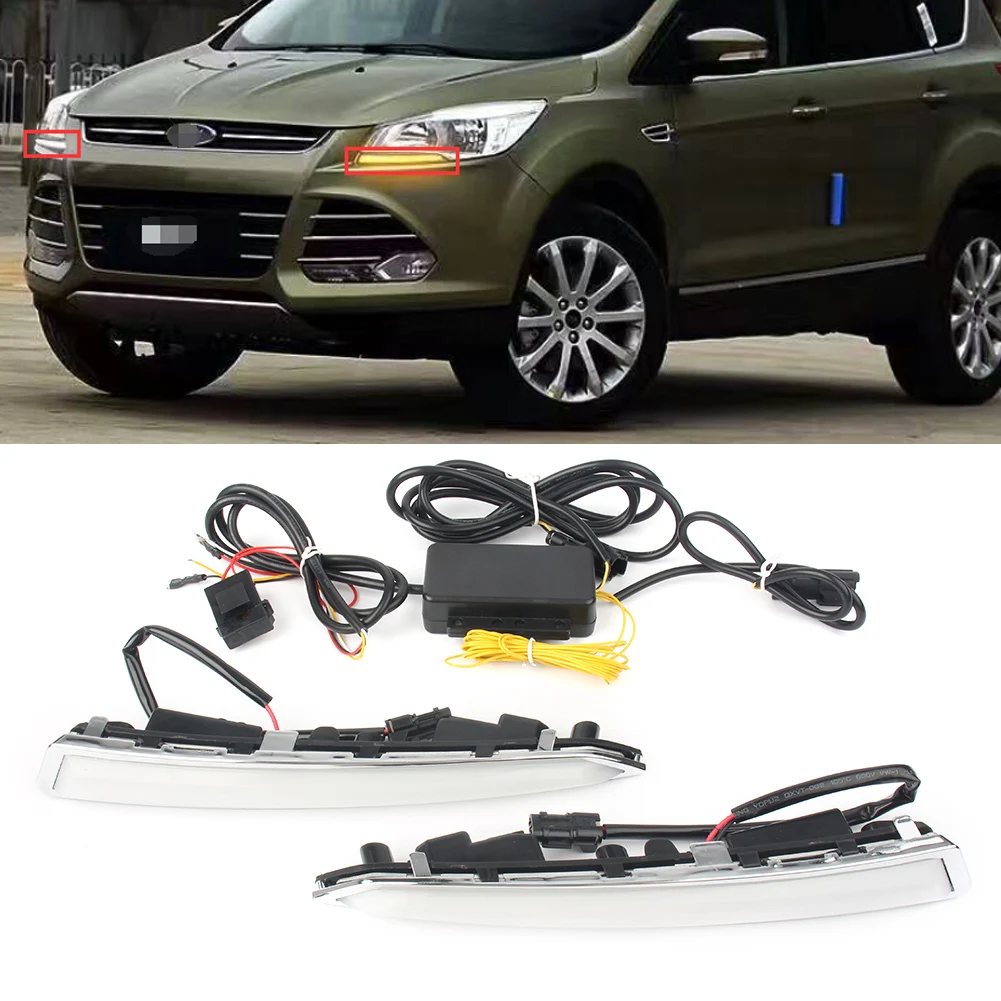 Auto Car Daytime Running Lights DRL Turn Signal Lamp Light For Ford Escape Kuga 2013 2014 2015 Automobile Parts Accessories
Auto Car Daytime Running Lights DRL Turn Signal Lamp Light For Ford Escape Kuga 2013 2014 2015 Automobile Parts Accessories