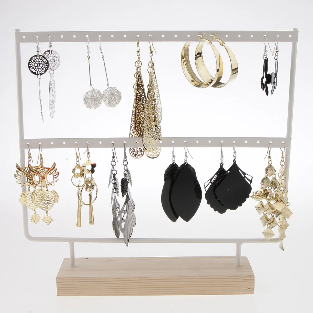 Wood 44 Holes Earrings Organizer Holder Necklaces Rack 2 Layers Jewelry Display Stand Jewelry Accessories Jewelry Findings
Wood 44 Holes Earrings Organizer Holder Necklaces Rack 2 Layers Jewelry Display Stand Jewelry Accessories Jewelry Findings