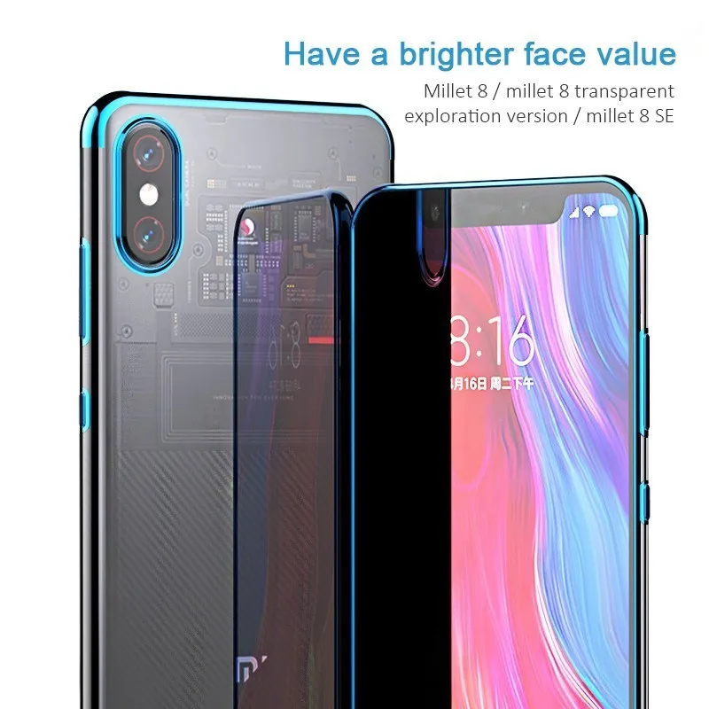 Luxury Brand For Xiaomi Mi 9 Se Xiaomi Mi 8 9 Case Clear Transparent Bumper TPU Silicone Plating Cover For Xiaomi Mi 8 Se Case
Luxury Brand For Xiaomi Mi 9 Se Xiaomi Mi 8 9 Case Clear Transparent Bumper TPU Silicone Plating Cover For Xiaomi Mi 8 Se Case